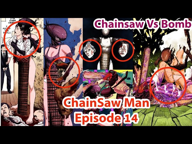 Chainsaw Man Episode 14, Bomb Devil Vs Chainsaw Man, Unstoppable Bomb, Manga