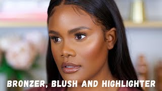 BRONZER, BLUSH AND HIGHLIGHTER TUTORIAL for Beginners | Ale Jay screenshot 3