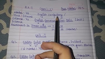 BA 1st Year English Compulsory | Paper Pattern 2025 #PunjabiUniversityPatiala #studyandcraft  