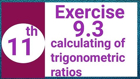 Exercise 9.3 Math Class 11 | trigonometric ratios| Waseem Academy