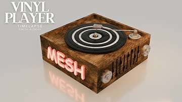 Made with Blender - Vinyl Player - Timelapse Speed Modeling for Beginners