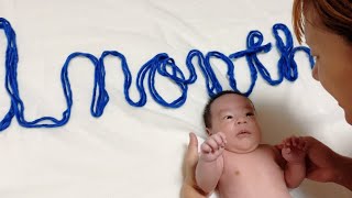 【月齢フォト】生後１ヶ月記念で撮りました！/Baby 1st Month Old Birthday.