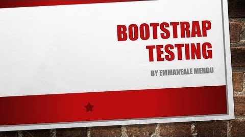 Testing BootStrap design in local host