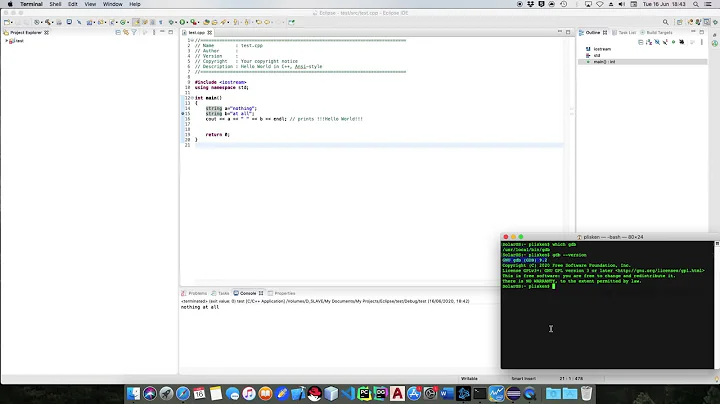 C++ debugging with GDB not working with Eclipse on a Mac