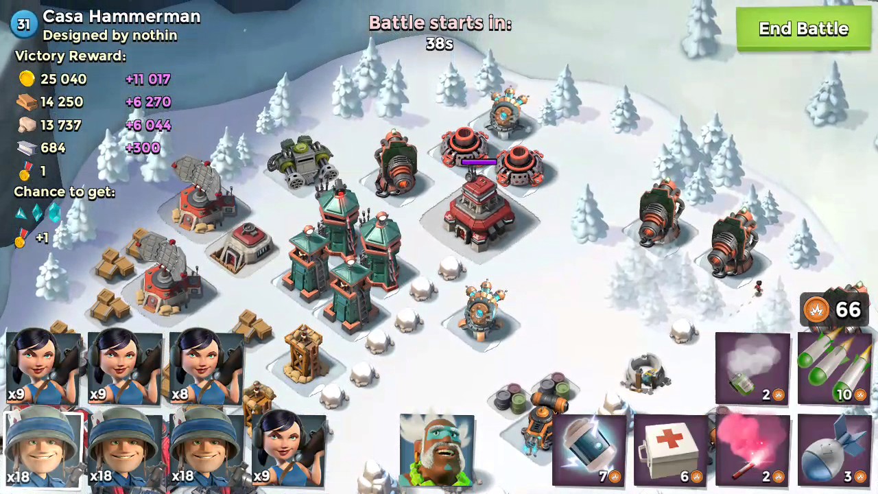 Boom Beach how to beat Casa Hammerman as a low level player YouTube