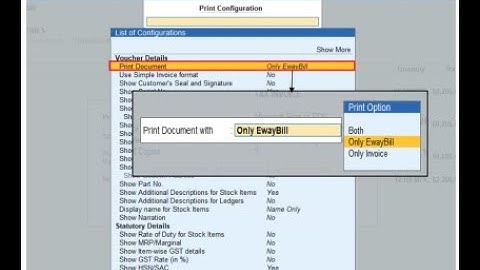 Tally Add On : Print Invoice and E-Way Bill Separately in TallyPrime software.