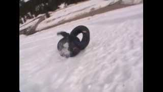 Epic Double Tube Sledding Jump Vail Pass