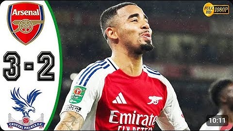 Arsenal vs Crystal Palace 3-2 Highlights & All Goals 2024 HD jesus blows the hat trick