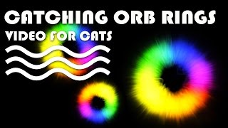 Games For Cats - Catching Colorful Orb Rings! Video For Cats To Play.