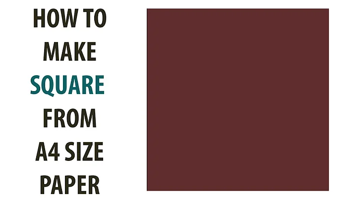 How to Make a Paper Square from a A4 Size Paper | DIY | 2D Shapes Origami Tutorial