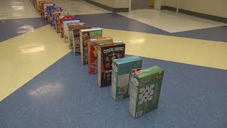 WATCH: 1,358 cereal boxes fall like dominoes through a South Carolina school