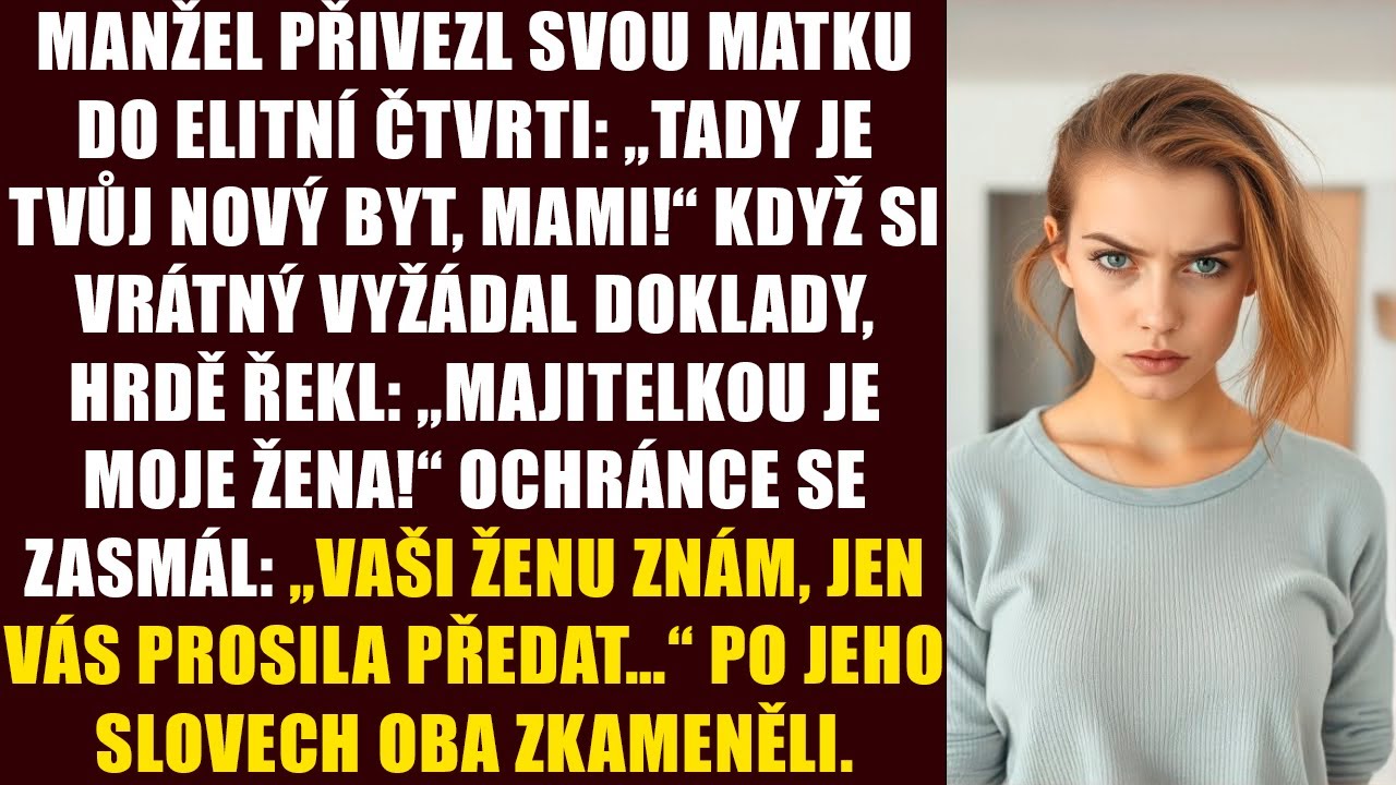 Manžel přivezl svou matku do elitní čtvrti: „tady je tvůj nový byt, mami!“ když si vrátný vyžádal...