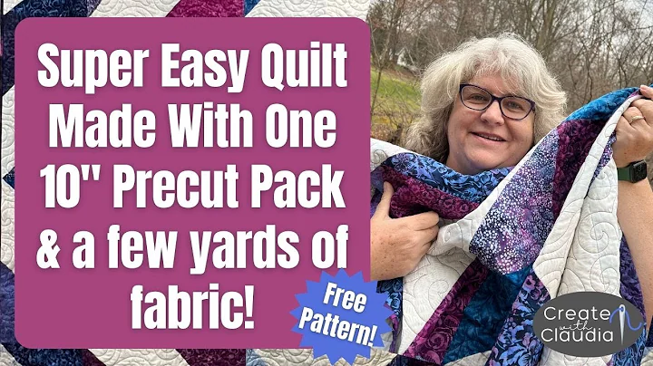 Easy Quilt Made with One 10" Precut Pack & A Few Y...