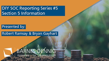 DIY SOC Reporting #5 | Section 5 of the SOC Report