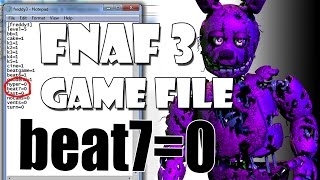 Beat7=0 | Night 7 IS REAL | Five Nights At Freddy's 3 Level File (CHEAT)