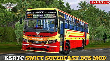 KSRTC SWIFT SUPERFAST BUS MOD FOR BUS SIMULATOR INDONESIA V3.7.1 #bussidmod