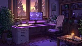 Soft Purple Evening | Calm Night Home Office Ambience | Quiet Room & Warm Lights screenshot 2