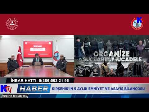 KIRŞEHİR’İN 9 AYLIK EMNİYET VE ASAYİŞ BİLANÇOSU