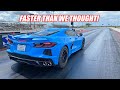 This Thing RIPS! FIRST 1/4 Mile Runs in Our Mid-Engine C8 Corvette!!! (+ Madi's First Pass Ever)