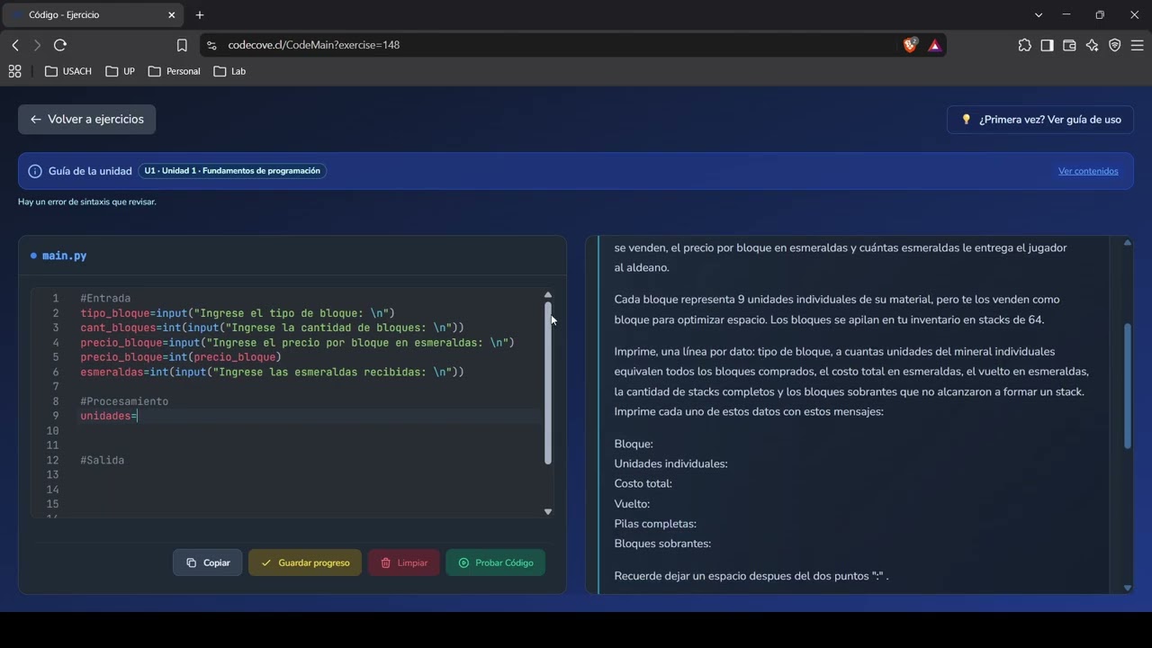 Fundamentos de Programación - Cápsula 1: Condicionales (CodeCove #148) [Bastian Vargas]