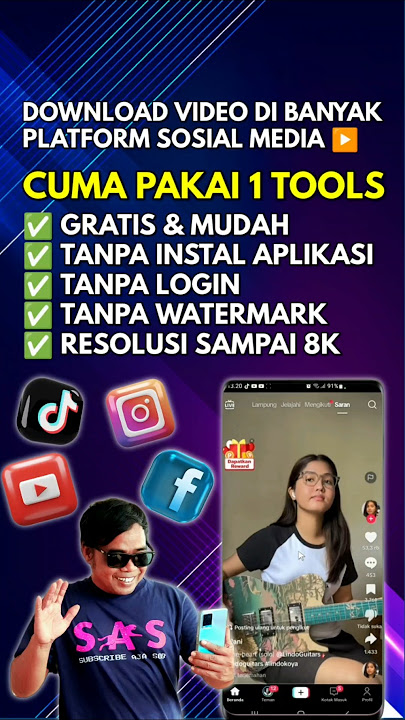 CARA DOWNLOAD SEMUA VIDEO KUALITAS TINGGI DI SOSIAL MEDIA TANPA INSTAL APLIKASI #shorts