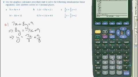 Using a Graphics Calculator to Find an Intersection Point
