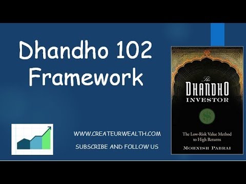 Dhandho 102 framework from Dhadho Investor Mohnish Parbai createurwealth