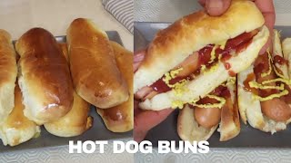 soft and fluffy hot dog 🌭 buns. easy recipe