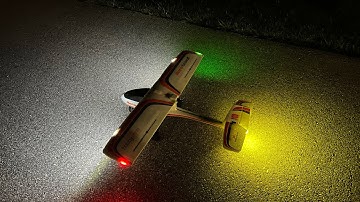 Hobbyzone Aeroscout with Navigation Lights; Aerobatic Flight at Dusk