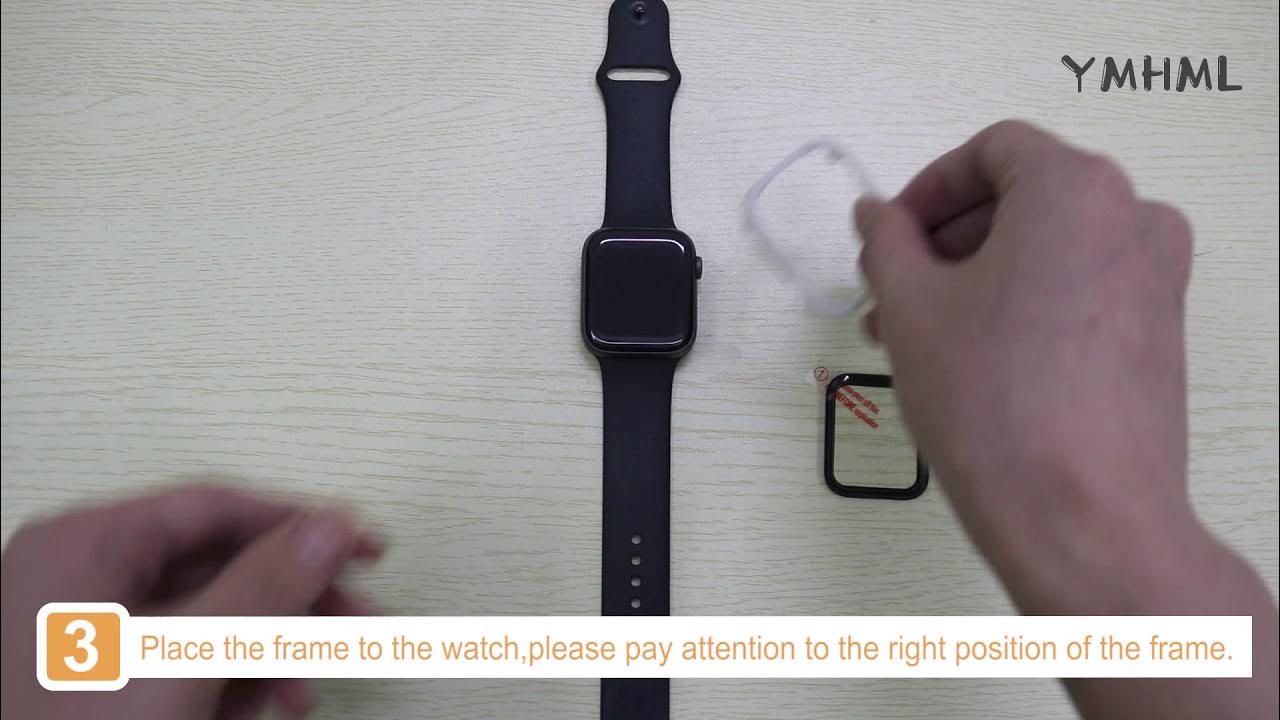 YMHML Apple watch screen protector Installation video（black edge） YouTube