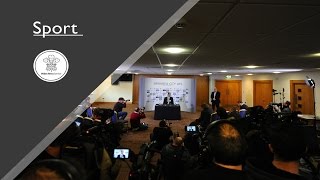New Swansea City manager Paul Clement speaks to the media