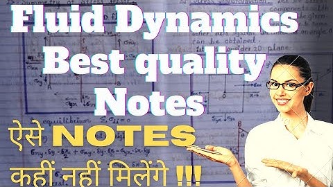 Fluid Dynamics MSC Mathematics Sem2 Notes - Download Here