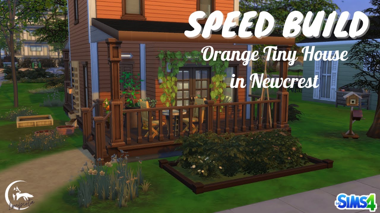 SIMS 4 SPEED BUILD - Orange Tiny House in Newcrest - YouTube