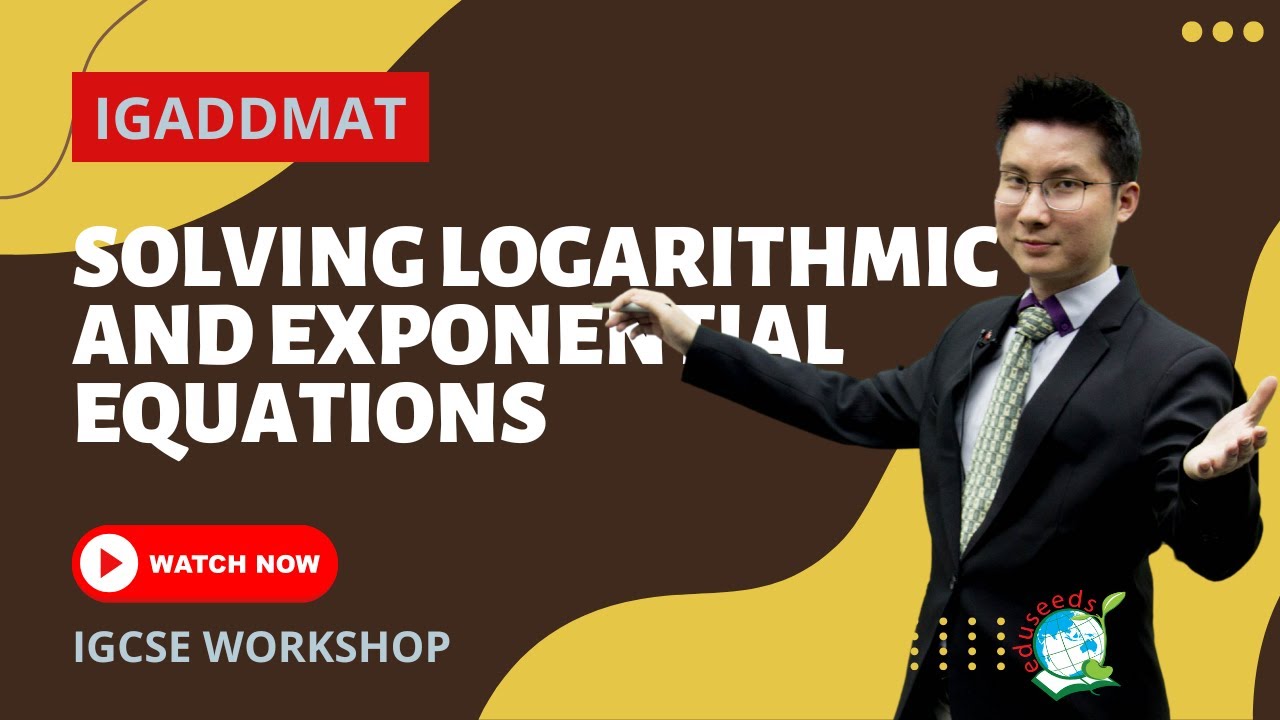 IGADDMAT Solving Logarithmic and Exponential Equations - YouTube