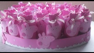 DIY- Lembrancinha saquinho para doces DE e.v.a Peppa
