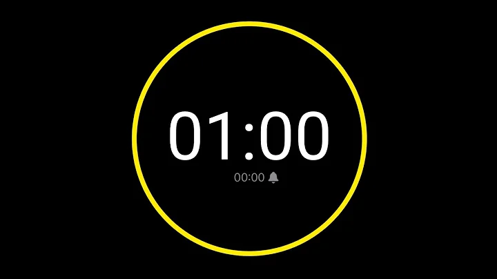 1 Minute Countdown Timer with Alarm / iPhone Timer Style