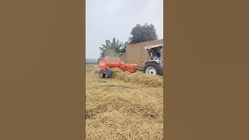 New Holland Tractor with square baler  machine
