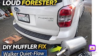 2015 Subaru Forester REPLACING MUFFLER DIY ￼with a WALKER exhaust quiet flow muffler