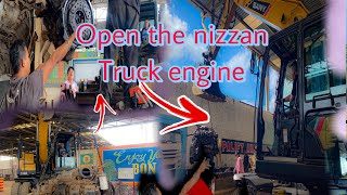 Open the nizzan truck engine check and repair #engineering #exprementshort #mekanic #shorts#workshop