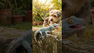 Jo Jo Found This Gecko in The Garden #shorts #lizard #animalsounds