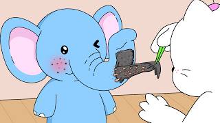 Mizu’s Gentle Skin Care for a Baby Elephant | ASMR Animation | Life in Shirakawa