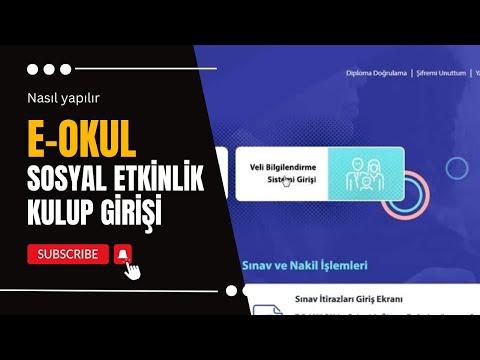 e okul öğrenci sosyal etkinlik girişi ve kulüp tanımlama işlemi nasıl yapılır