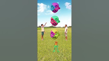 Upin ipin head to frog joker gorilla & dame tu cosita magic video #funny #music  #bjvfxpawan