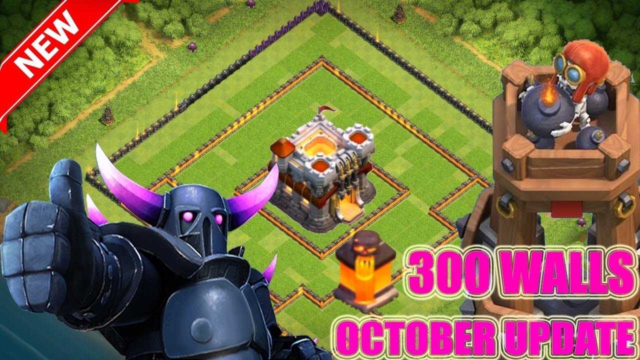 Clash Of Clans | TH11 FARMING BASE 2016 With BOMB TOWER - +300 WALLS - October 2016 Update