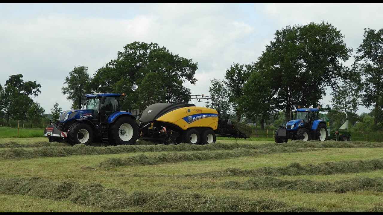 Balen persen en wikkelen | baling and wrapping | Grefelman Luttenberg | New Holland en Mc Hale