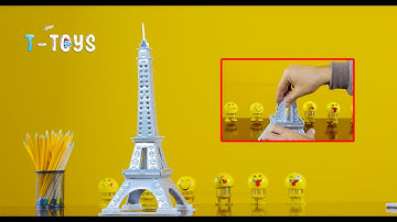 Marvelous 3D Eiffel Tower Made From 3D Puzzle Pieces...