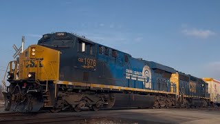 CSX 1976 Conrail heritage unit in the sunset! Fostoria, OH Feb 16, 2026