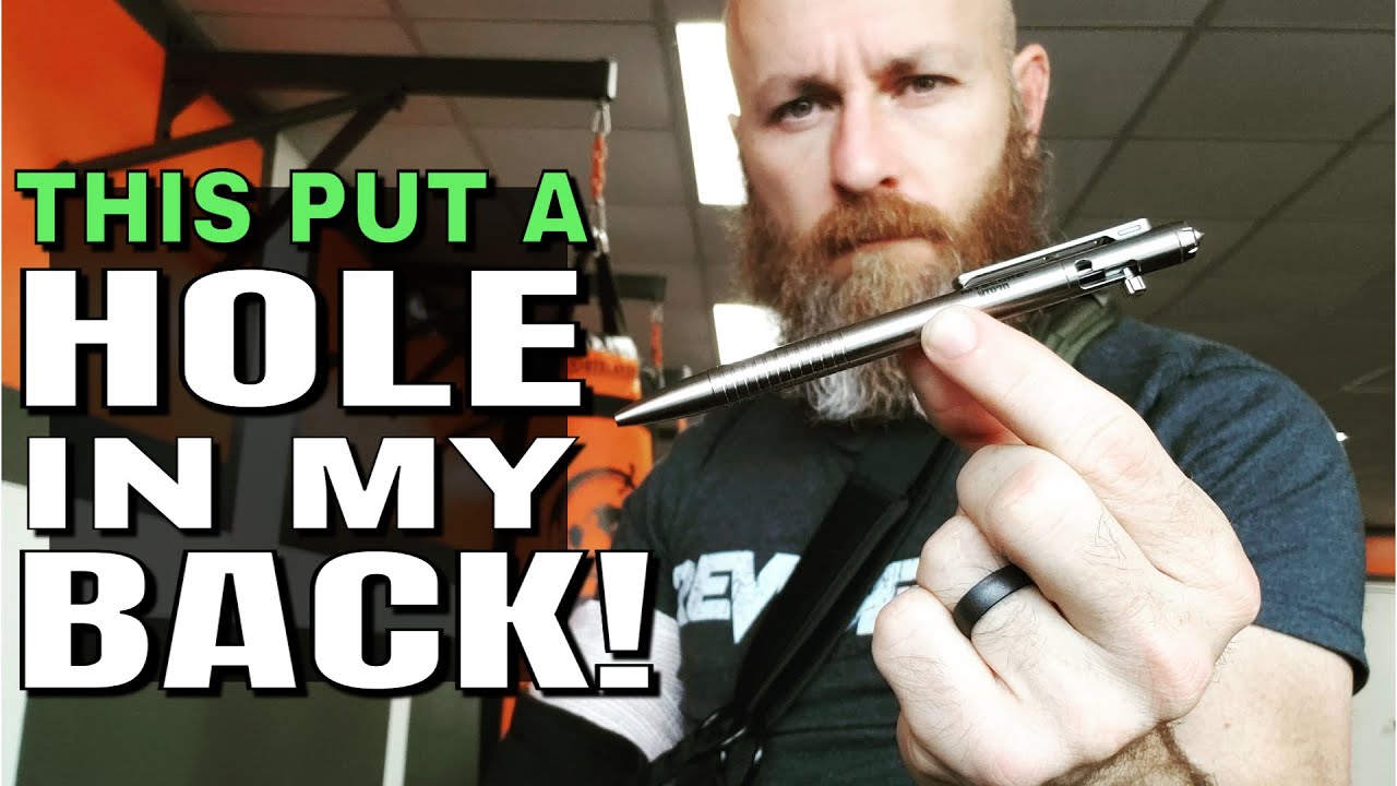 Тактическая ручка для самообороны | Джей проделал в мне дыру этой штукой! | Обзор Nitecore NTP30