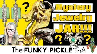 Another FUN $10 Jewelry Jar Mystery Unjarring Unboxing Vintage Jewelry Brooches Earrings & More!