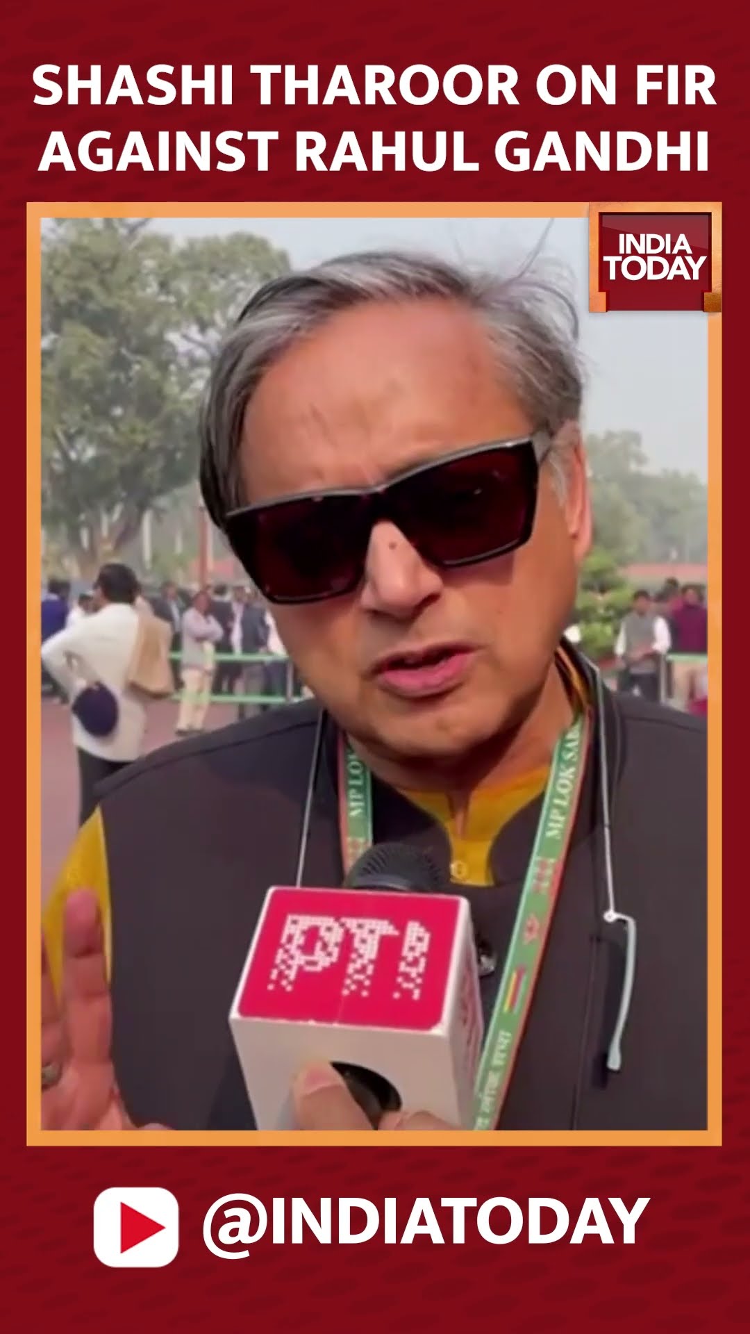 Shashi Tharoor Reacts To FIR Lodged Against Rahul Gandhi By BJP #shorts #shashitharoor #congress